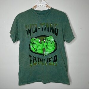 WUTANG FOREVER GREEN GRAPHIC T SHIRT 100% COTTON SZ L